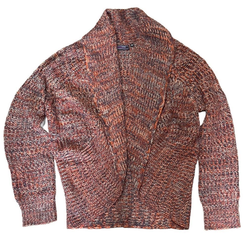 Creazioni Effici Knitted Rounded Front Hem Open Cardigan XLARGE